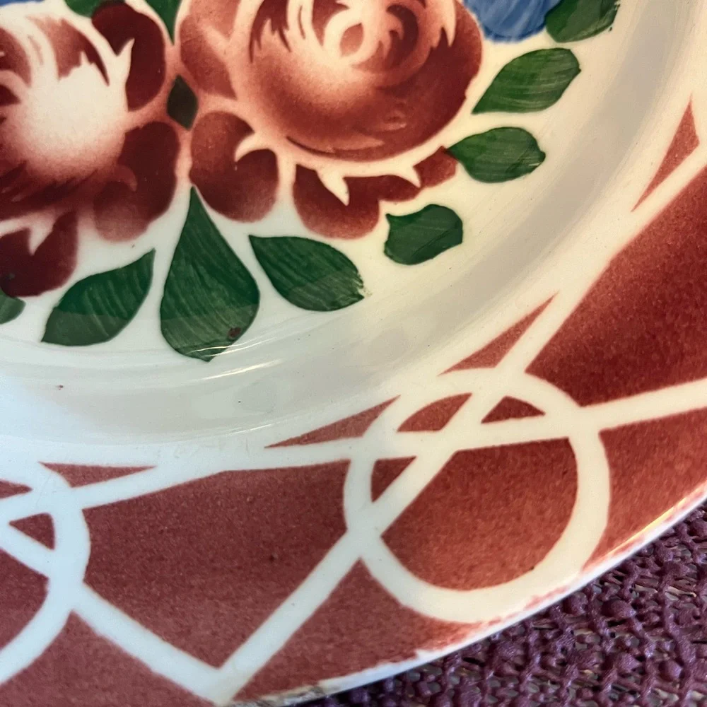 VINTAGE RARE DITMAR‎ URBACH Z FLORAL/BIRD PORCELAIN BOWL PREOWNED
